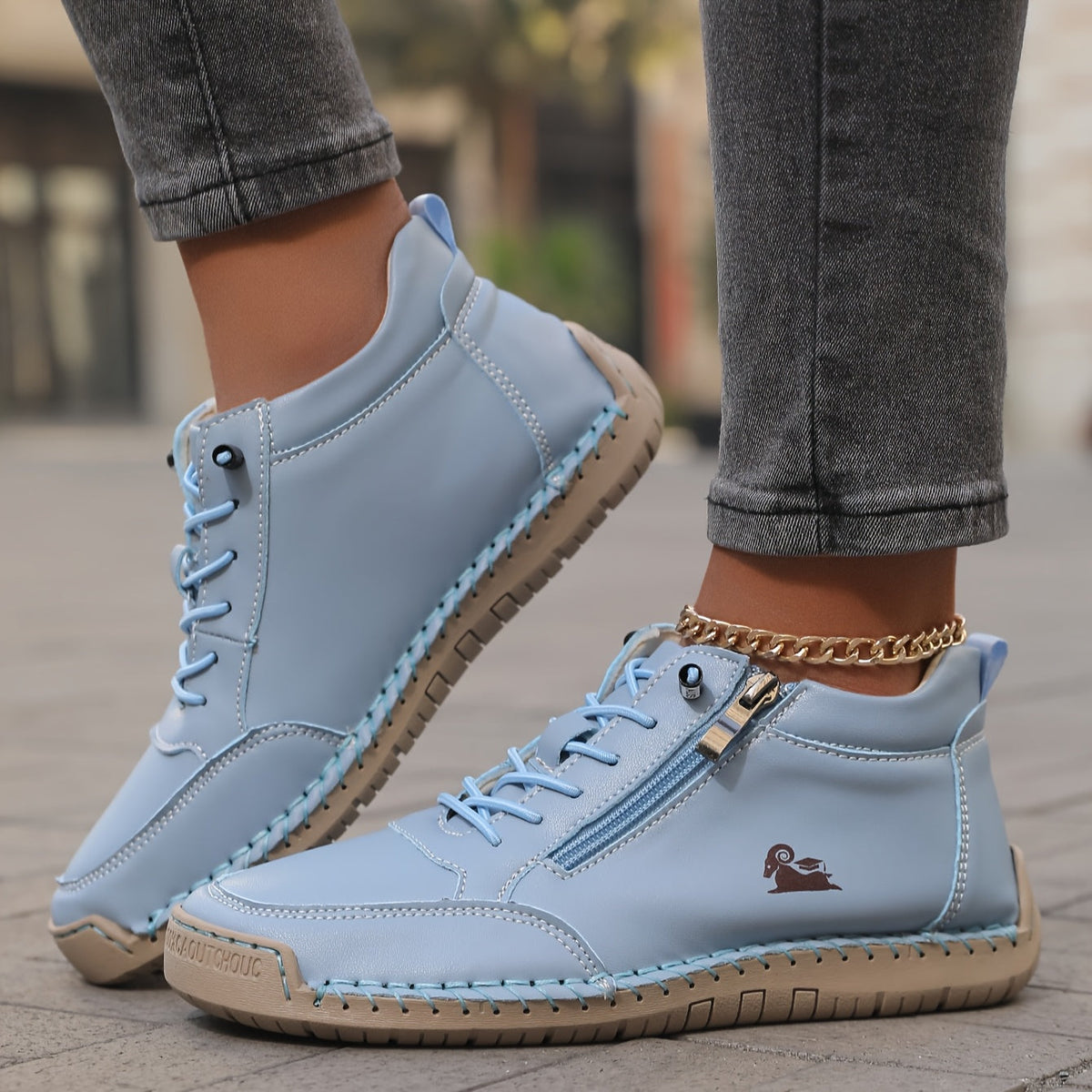 Lynn - Comfortabele sneakers met rits en goede ondersteuning