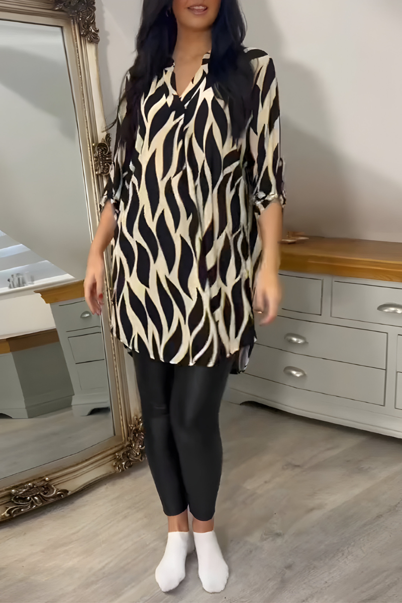 Tessa™ | Stijlvolle Losvallende Top met Print