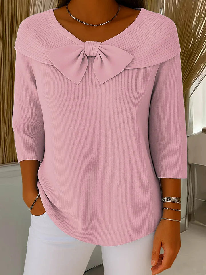 Lirya™ | Elegante gebreide top met strik
