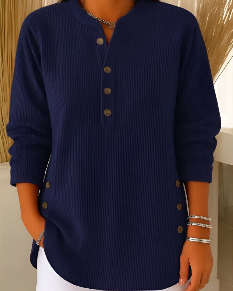 Neris™ | Moderne Gebreide Top met Lange Mouwen