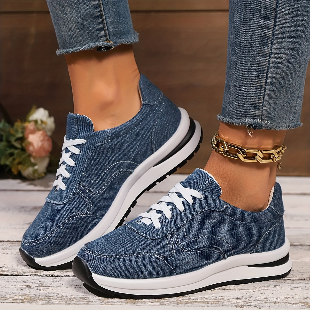 Izzy™ | Orthopedische Sneakers met spijkerstof
