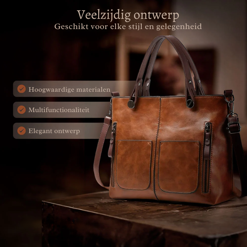 Ilse’s Tijdloze Elegantie | Schoudertas van Vegan Leer