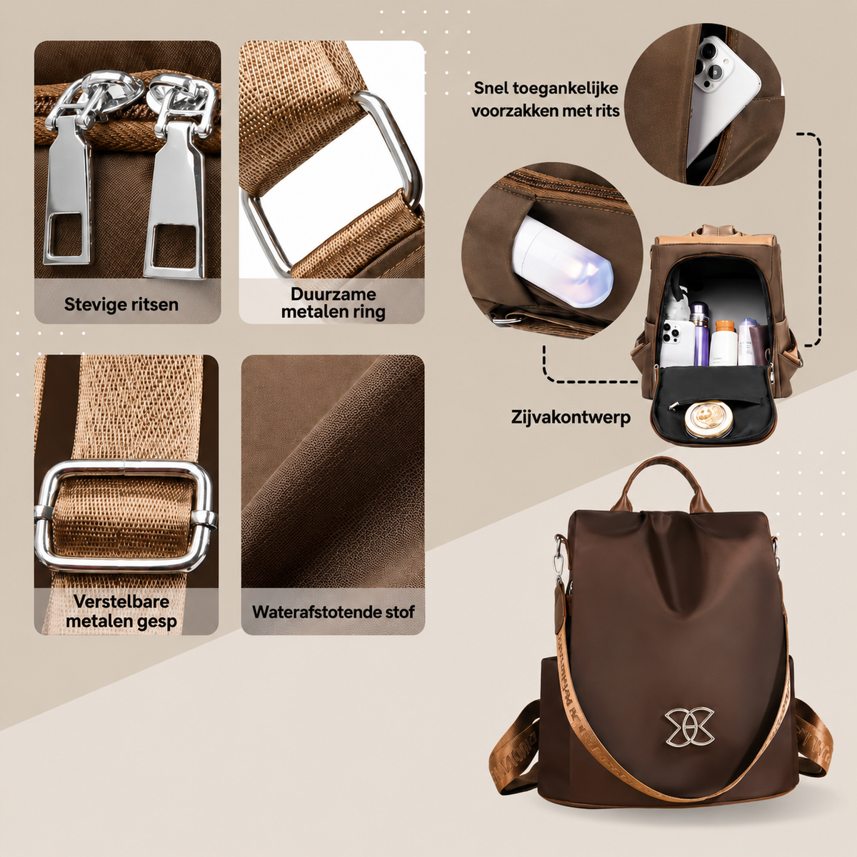 Nomi™ | Stijlvolle Anti Diefstal Tas