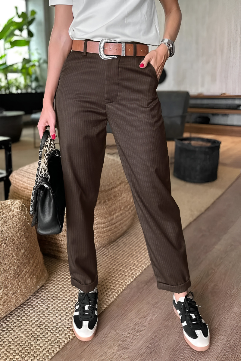 Niva™ | Elegante gestreepte broek
