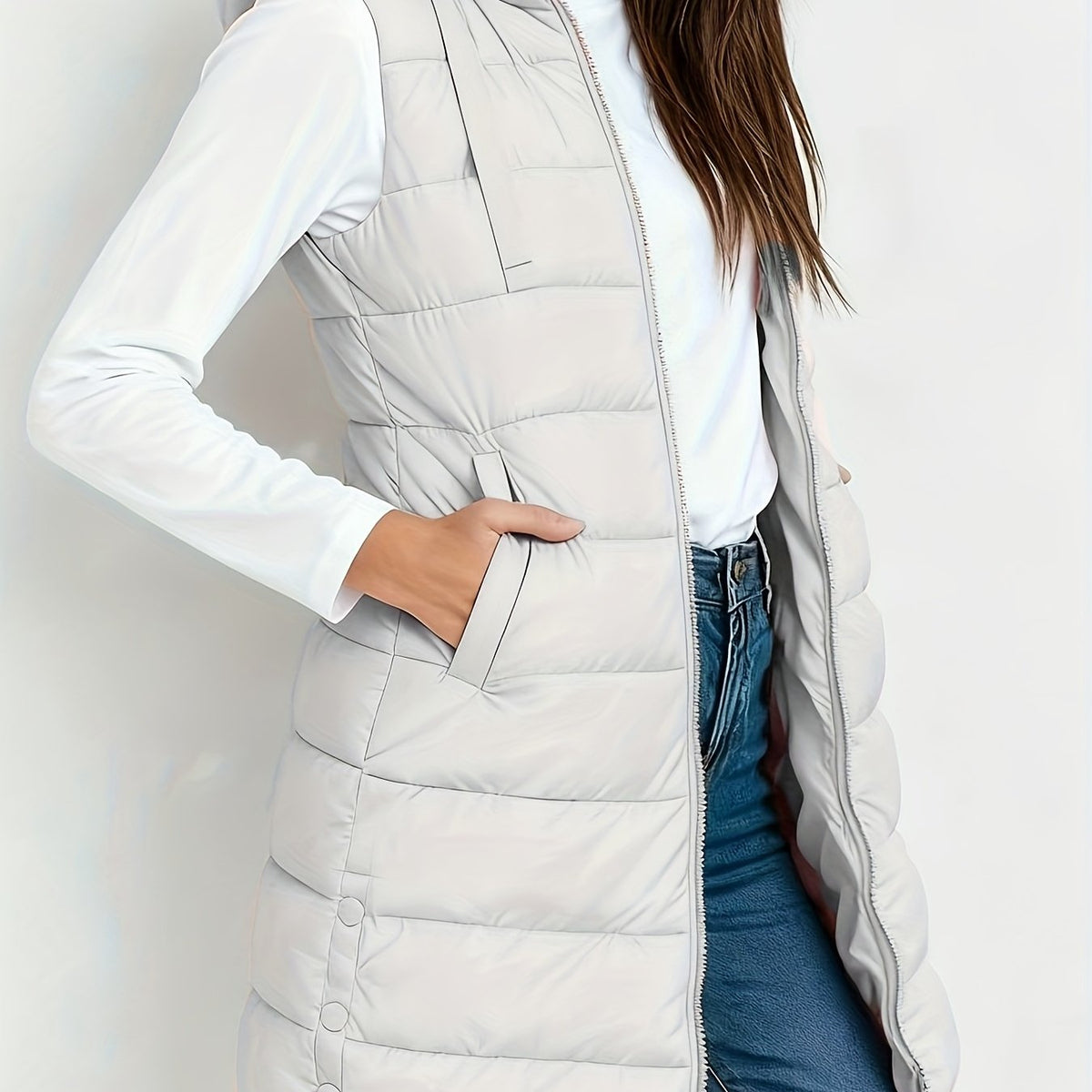 Tira™ | Elegante Gewatteerde Lange Bodywarmer