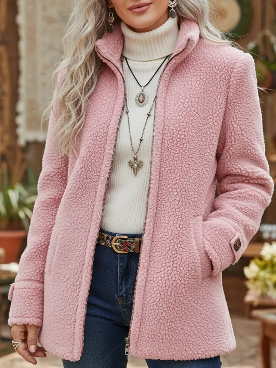 Vanessa™ | Zachte sherpa fleece jas met rits