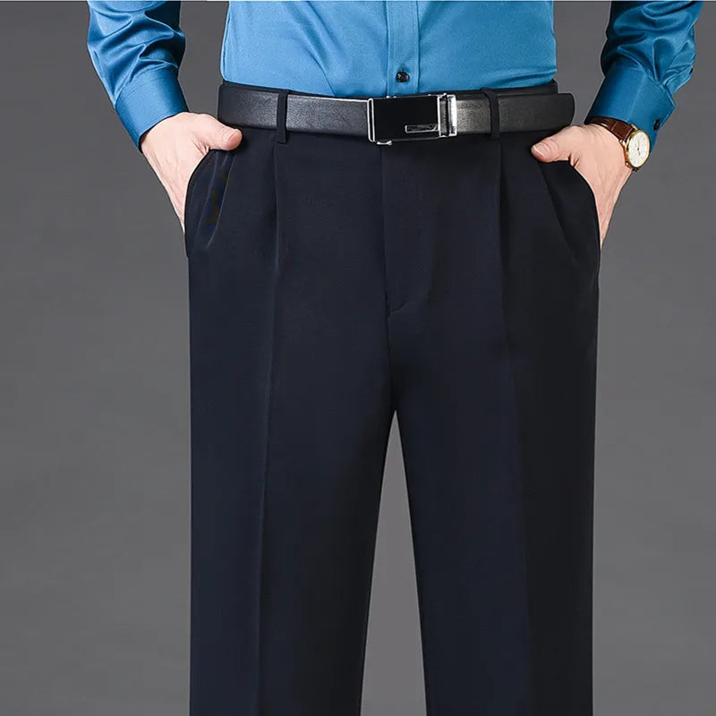 Maarten | Warme pantalon met dubbele bandplooi