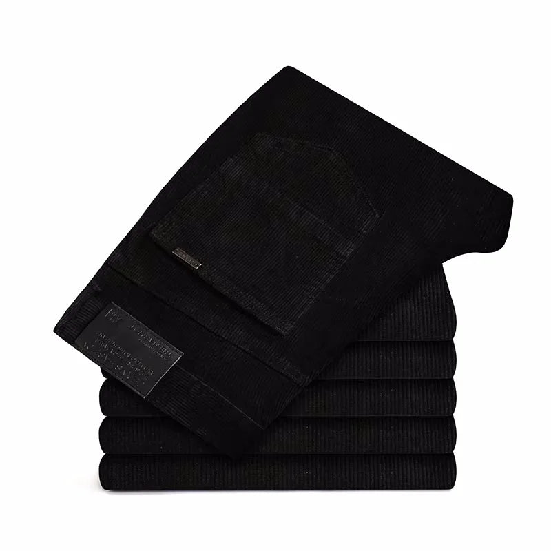 Teun | Ribcord broek met stretch