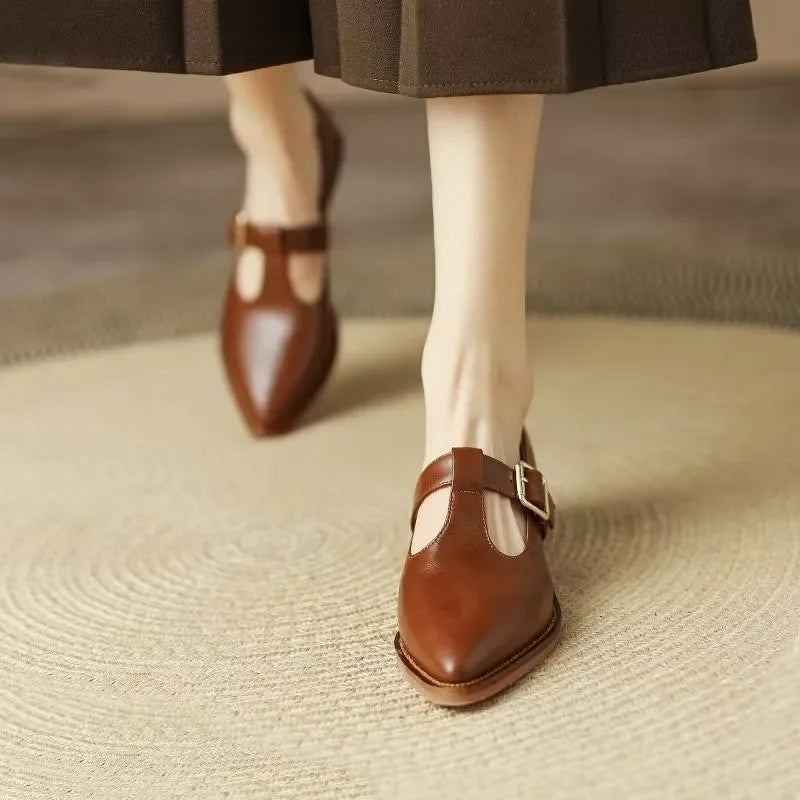 Lina | Mary Janes met puntige neus