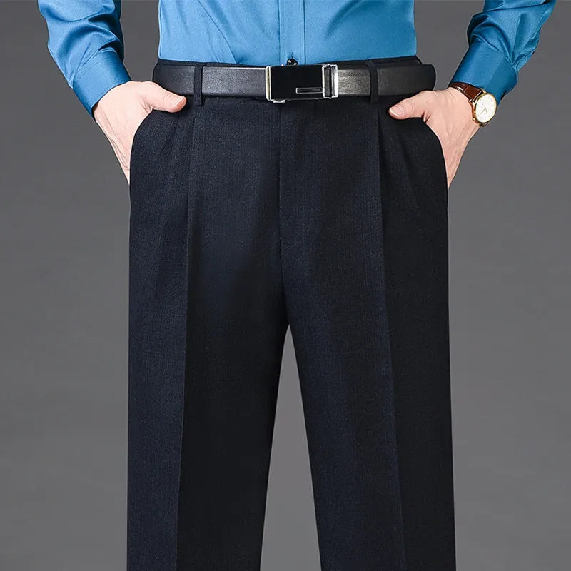 Maarten | Warme pantalon met dubbele bandplooi