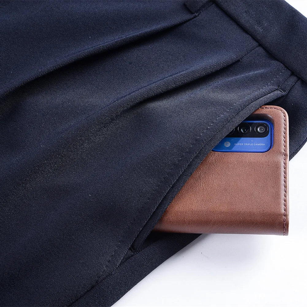 Maarten | Warme pantalon met dubbele bandplooi