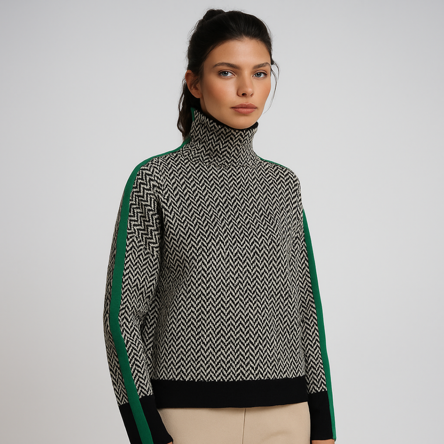 Selma™ | Stijlvolle coltrui met print