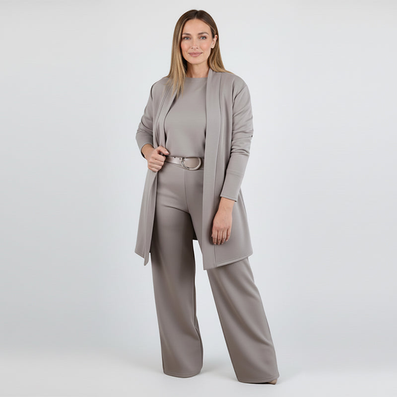 Veerle | Driedelige set met lang vest