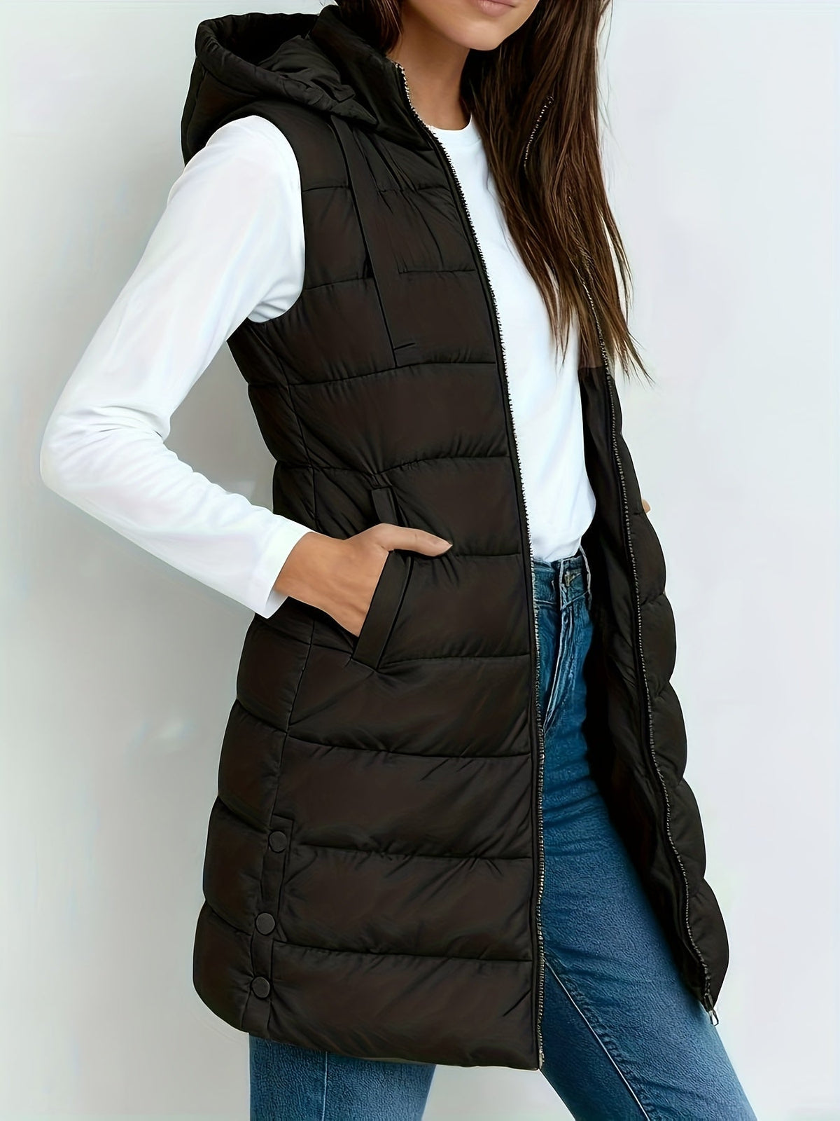 Tira™ | Elegante Gewatteerde Lange Bodywarmer