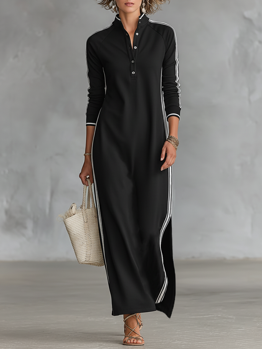Selene | Casual maxi-jurk met lange mouwen