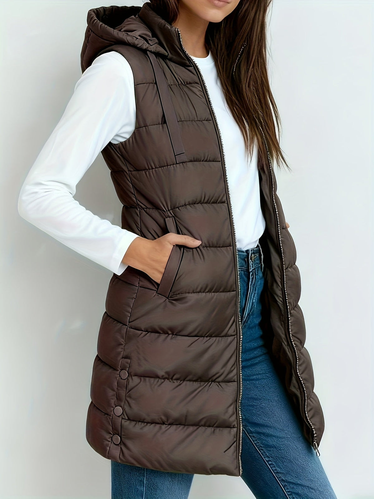Tira™ | Elegante Gewatteerde Lange Bodywarmer