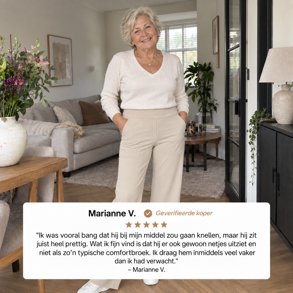 Sanne | Stretchbroek met elastische taille