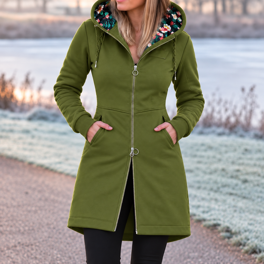 Sabine™ | Warme Vestjas Met Capuchon en Verstelbare Taille