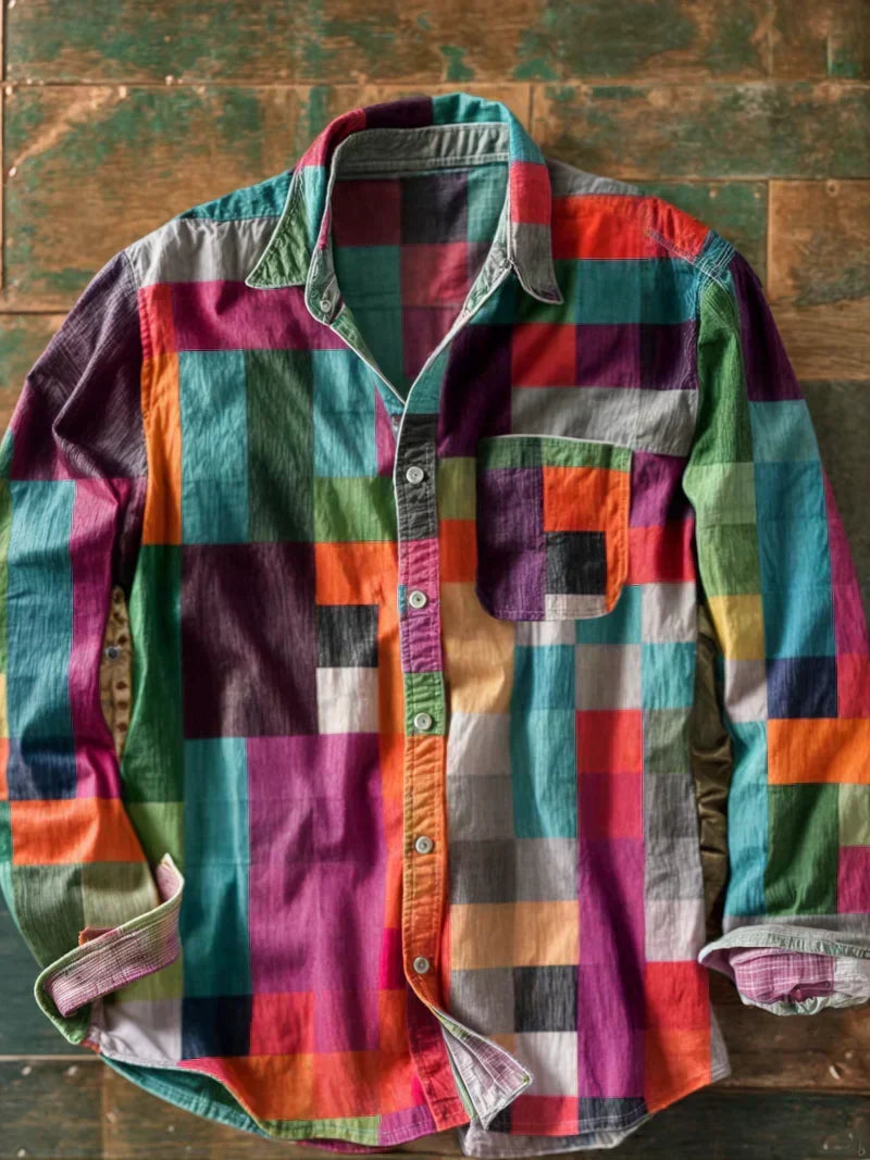 Eric | Patchwork overhemd