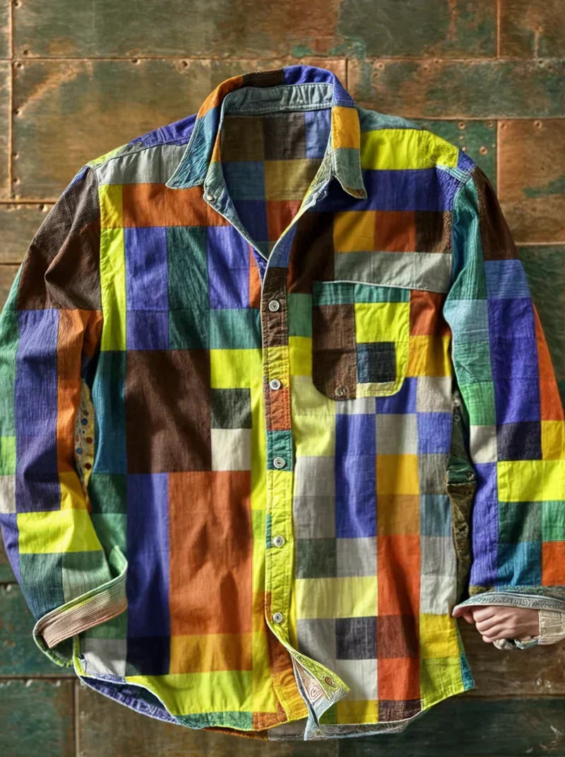 Eric | Patchwork overhemd