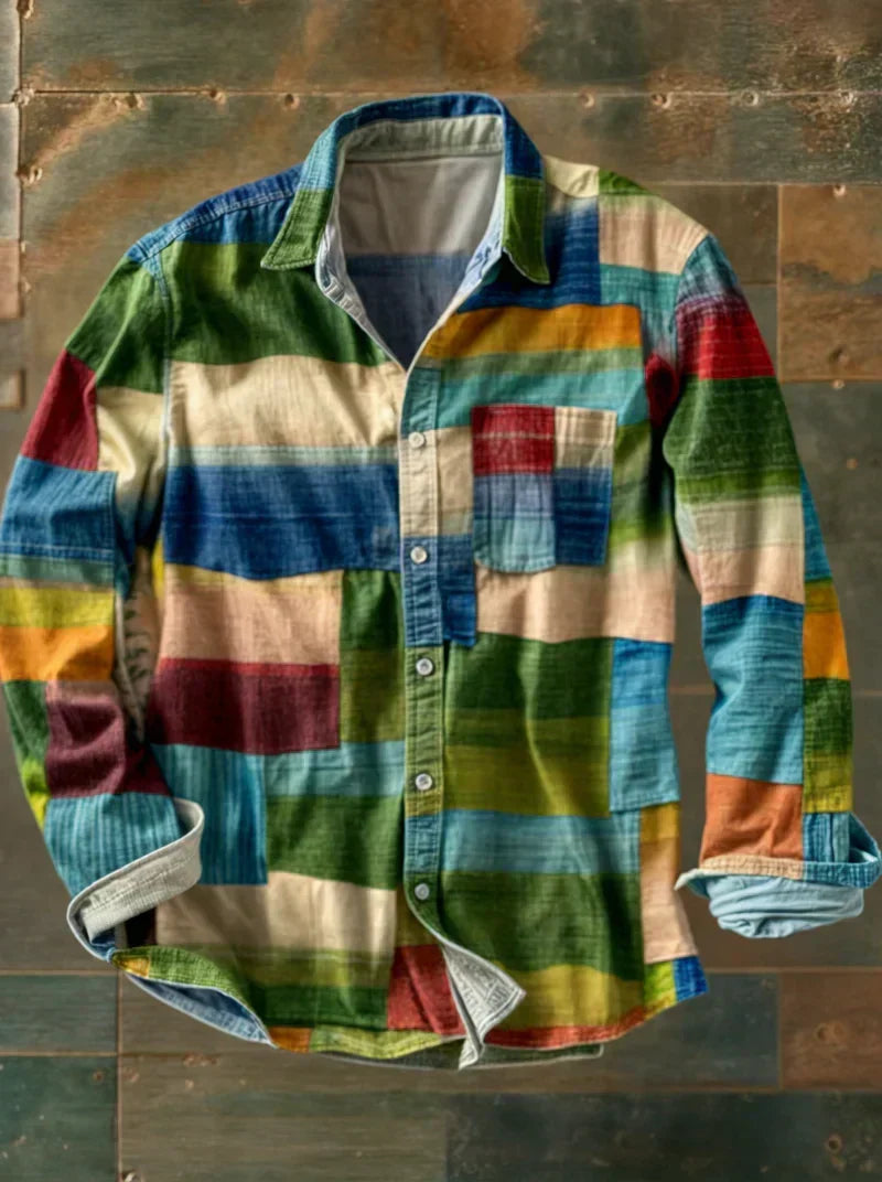 Eric | Patchwork overhemd