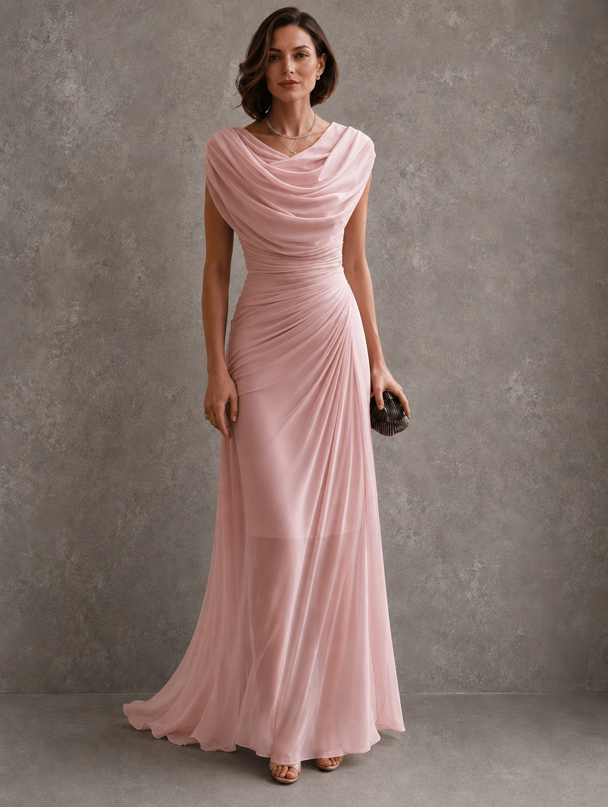 Jilliann | Gedrapeerde maxi-jurk
