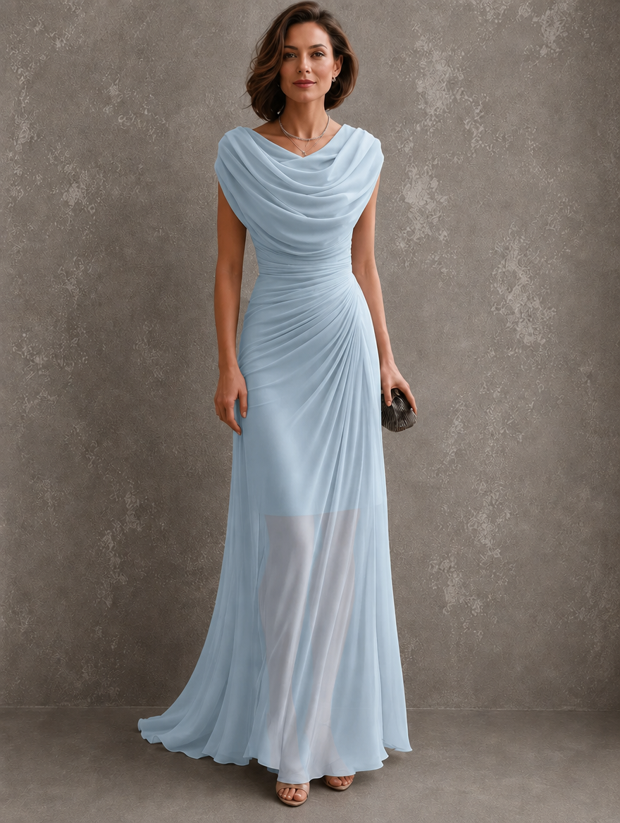 Jilliann | Gedrapeerde maxi-jurk