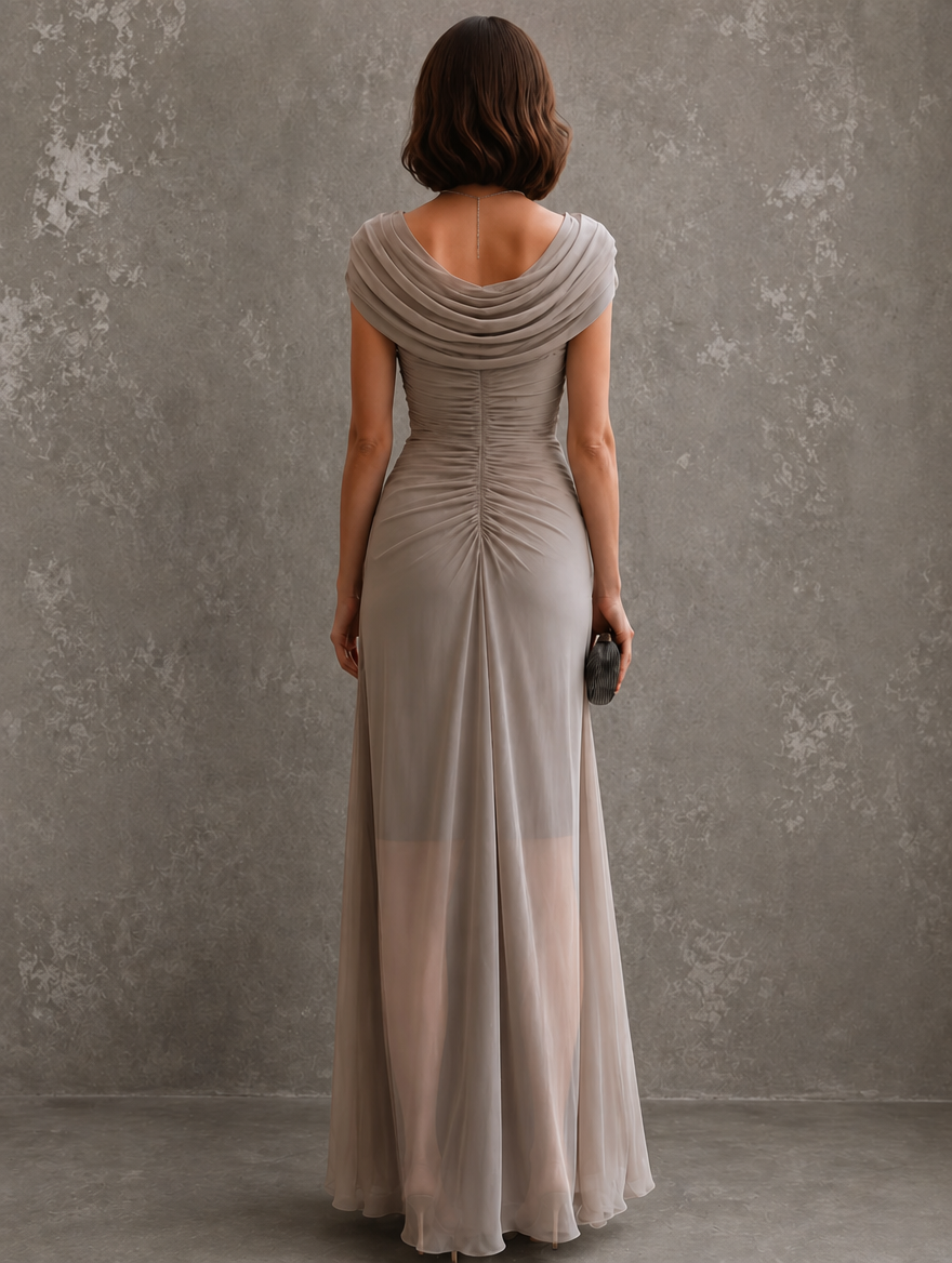Jilliann | Gedrapeerde maxi-jurk