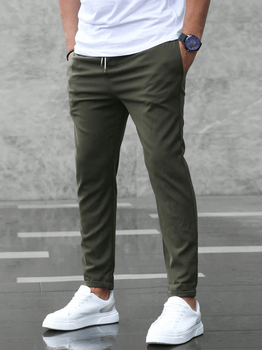Martin | Casual broek met koordsluiting