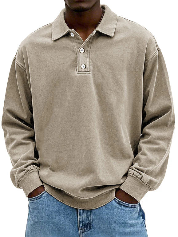 Simon | Poloshirt met lange mouw