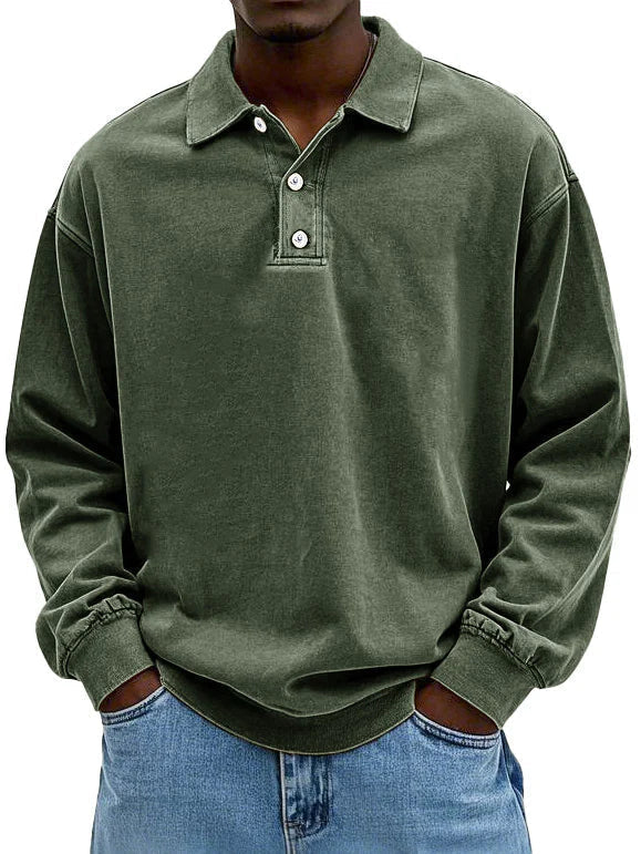 Simon | Poloshirt met lange mouw