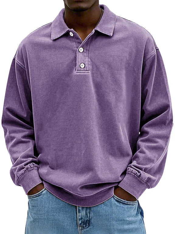 Simon | Poloshirt met lange mouw