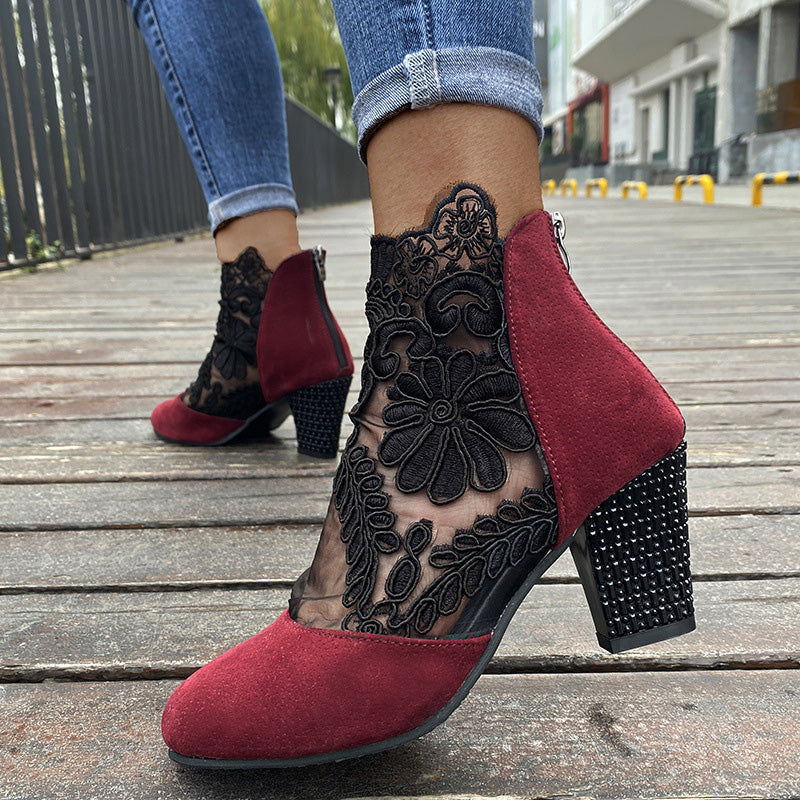 Marise | Trendy laarzen met kantdetails